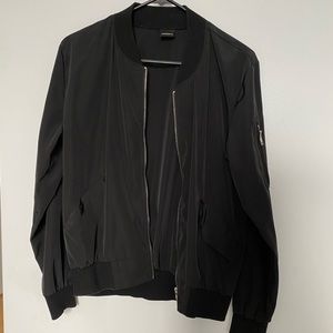 Women’s black bomber jacket